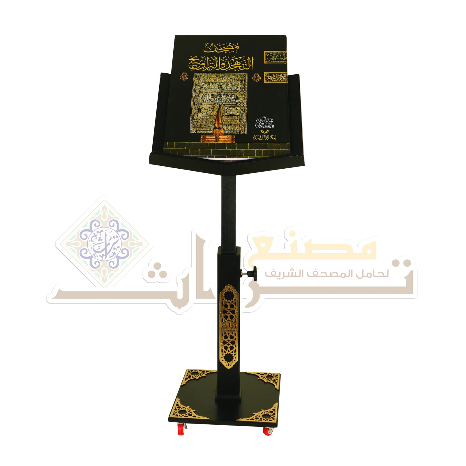 تشطيب أسود بنقوش ذهبية